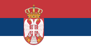 Flagge von Serbien